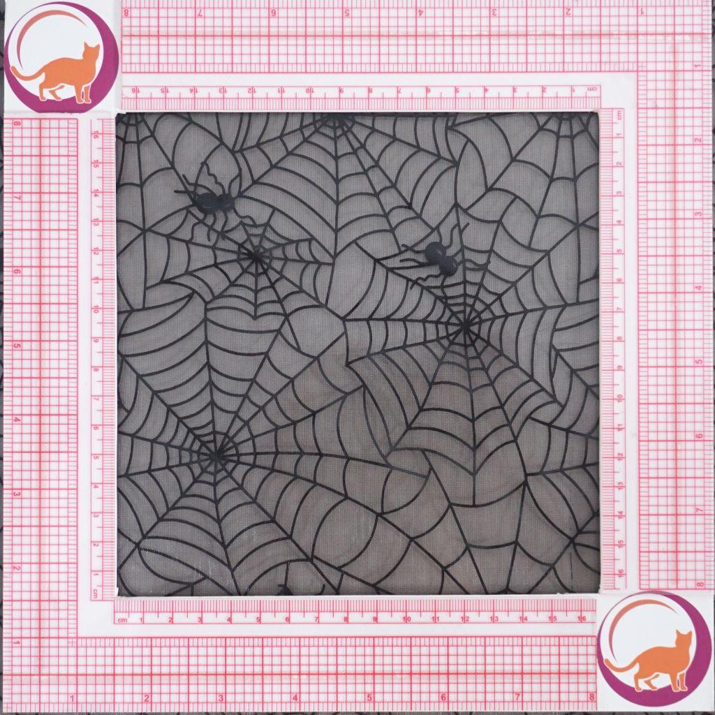 Preview: Spinnennetz Organza schwarz